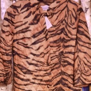 At Home Wear Leopard Heavy Robe Size L